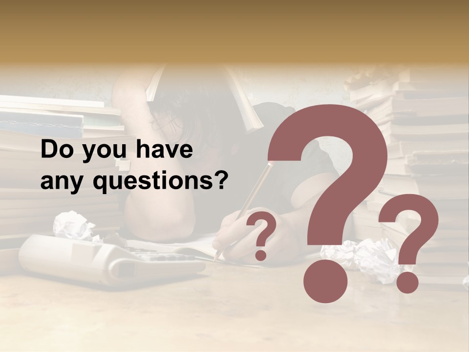 Accountant Alone Books PowerPoint Template