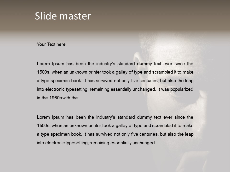 Thinking Dreaming Sly PowerPoint Template