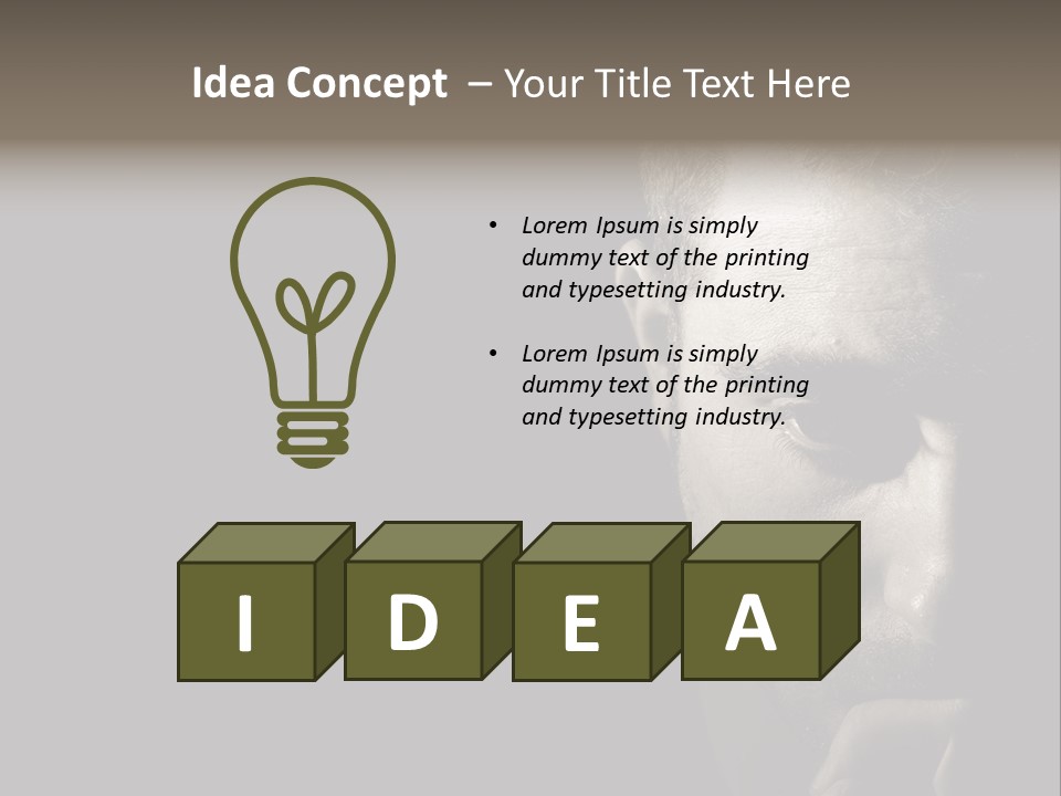 Thinking Dreaming Sly PowerPoint Template