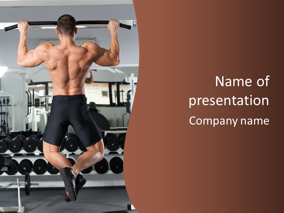 Bodybuilding Weightlifter Sport PowerPoint Template