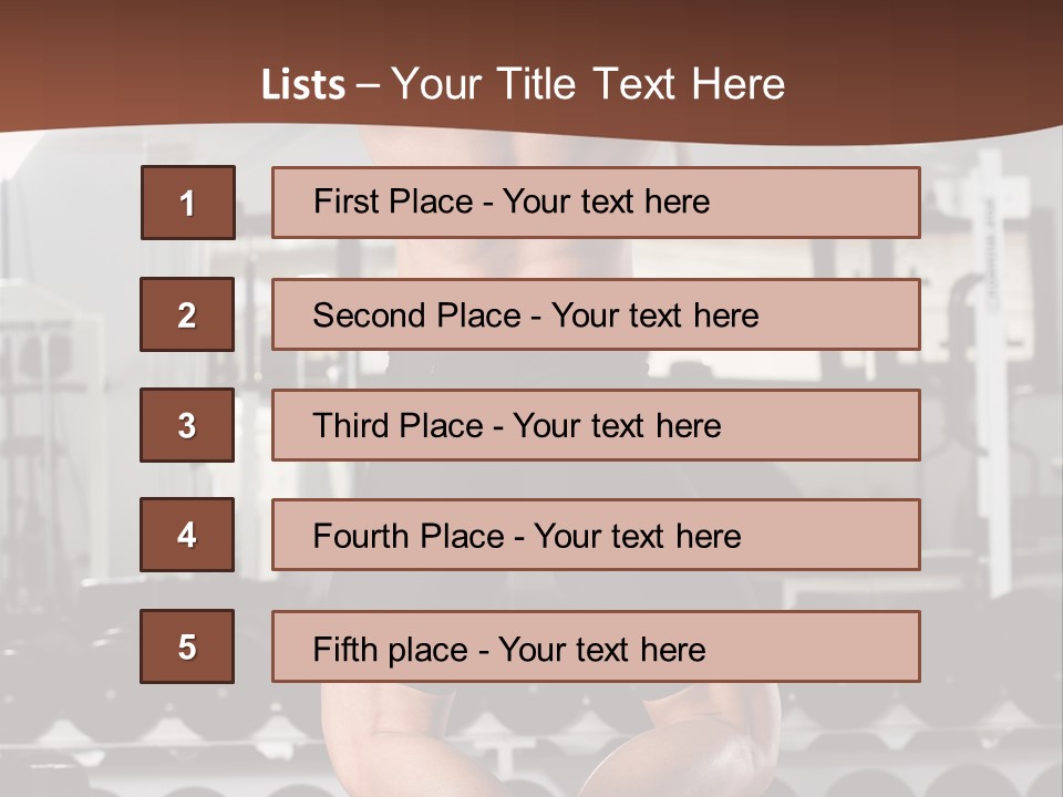 Bodybuilding Weightlifter Sport PowerPoint Template