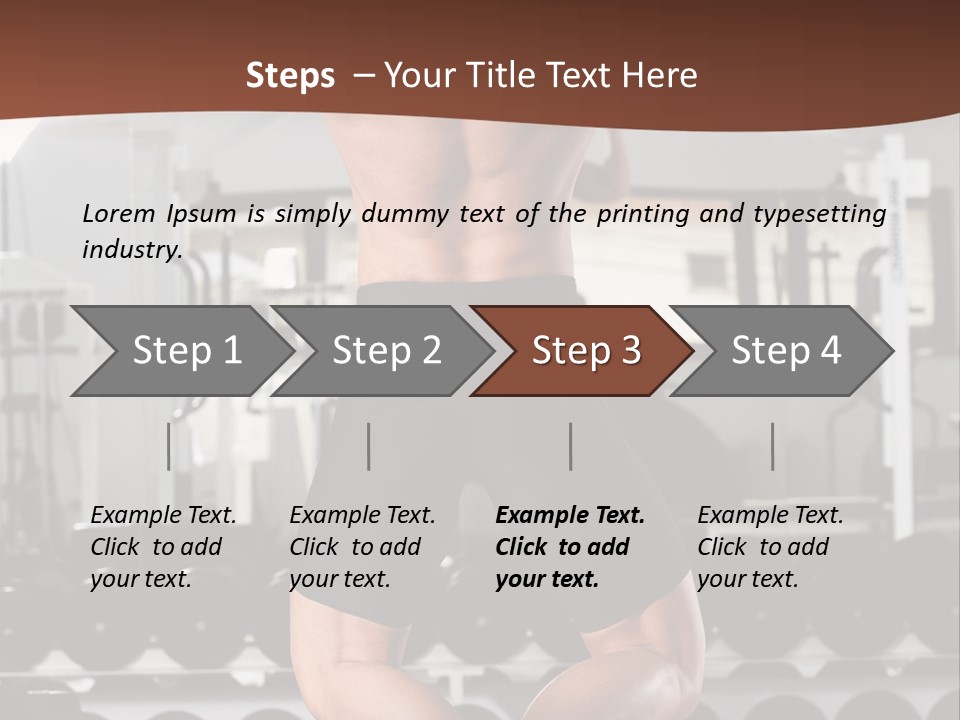 Bodybuilding Weightlifter Sport PowerPoint Template