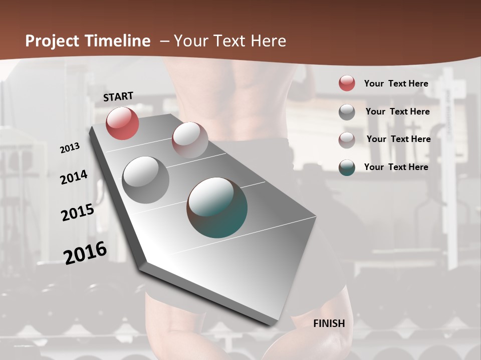 Bodybuilding Weightlifter Sport PowerPoint Template