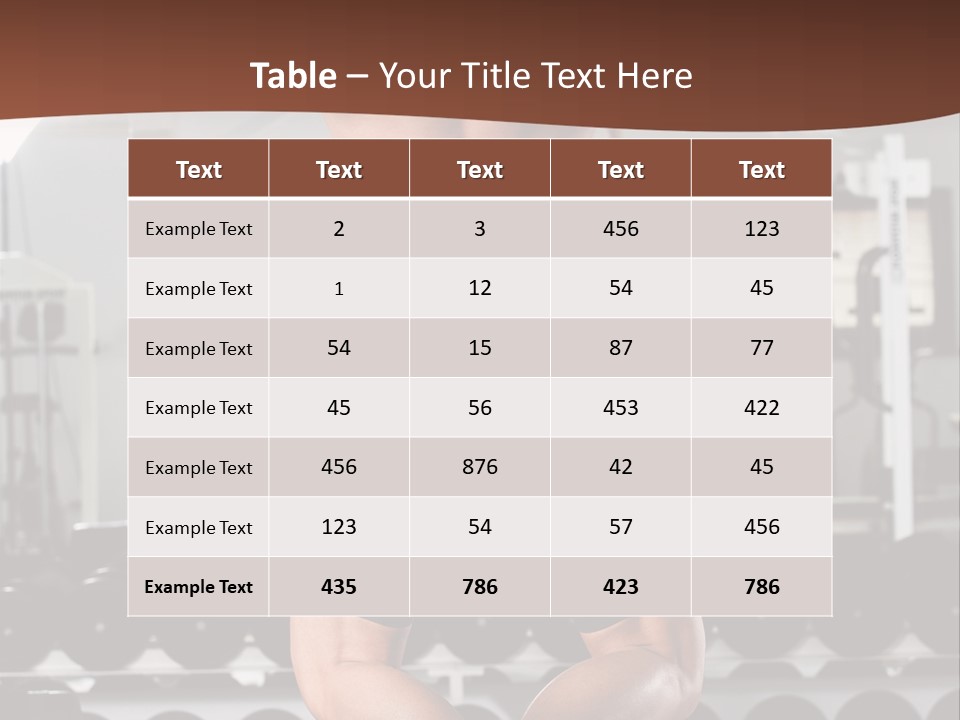Bodybuilding Weightlifter Sport PowerPoint Template