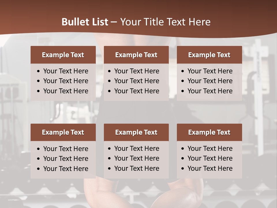 Bodybuilding Weightlifter Sport PowerPoint Template