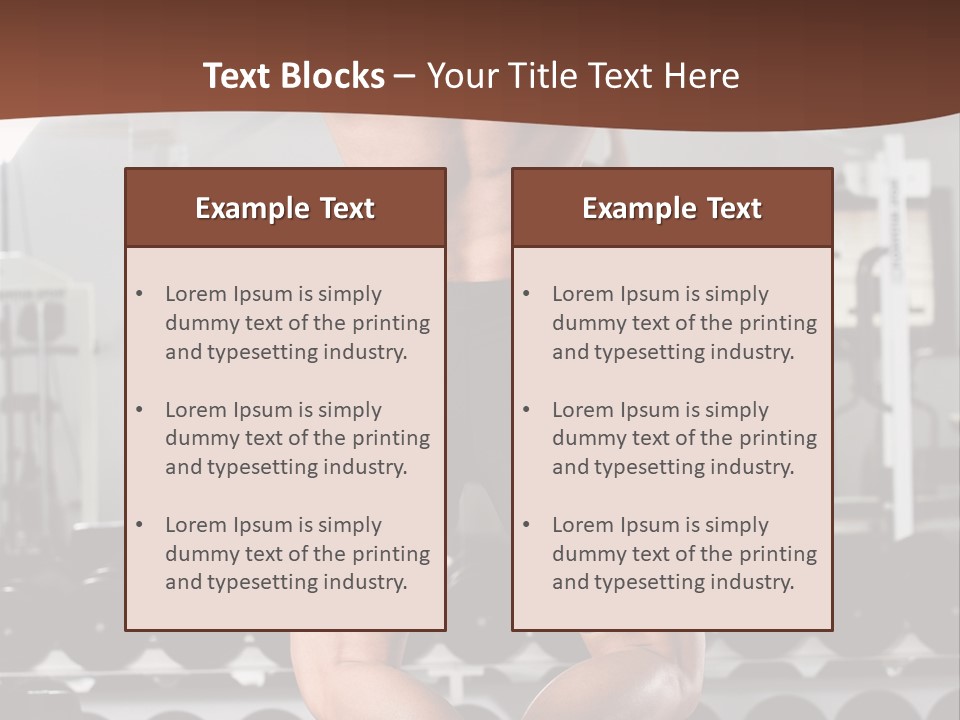 Bodybuilding Weightlifter Sport PowerPoint Template