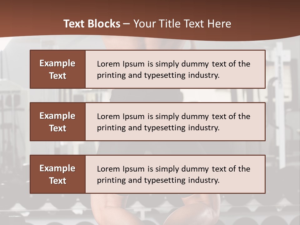Bodybuilding Weightlifter Sport PowerPoint Template