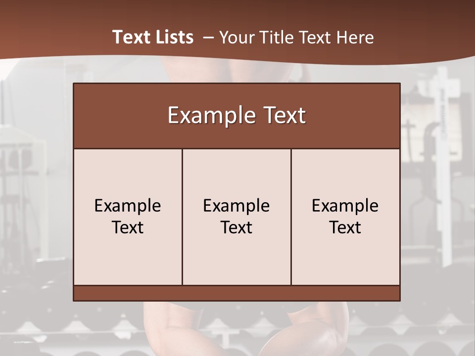 Bodybuilding Weightlifter Sport PowerPoint Template