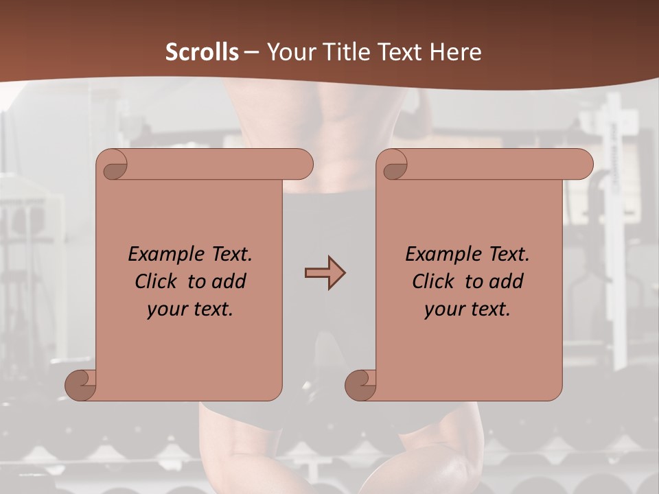 Bodybuilding Weightlifter Sport PowerPoint Template
