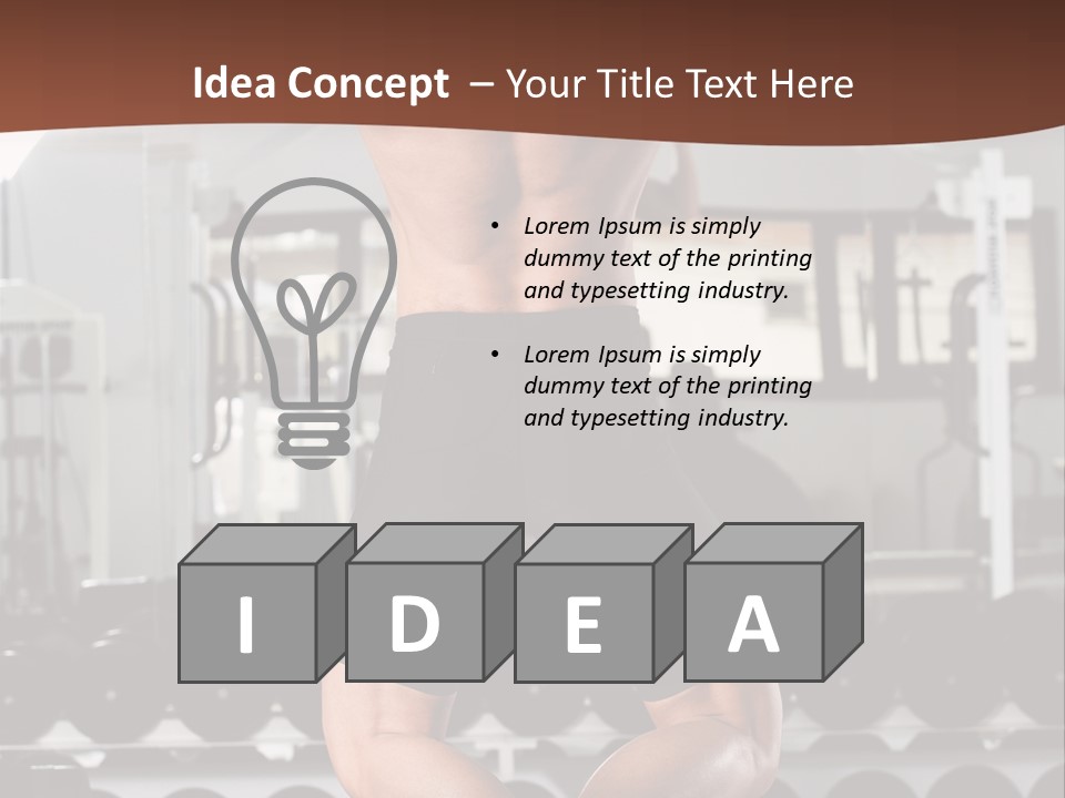 Bodybuilding Weightlifter Sport PowerPoint Template