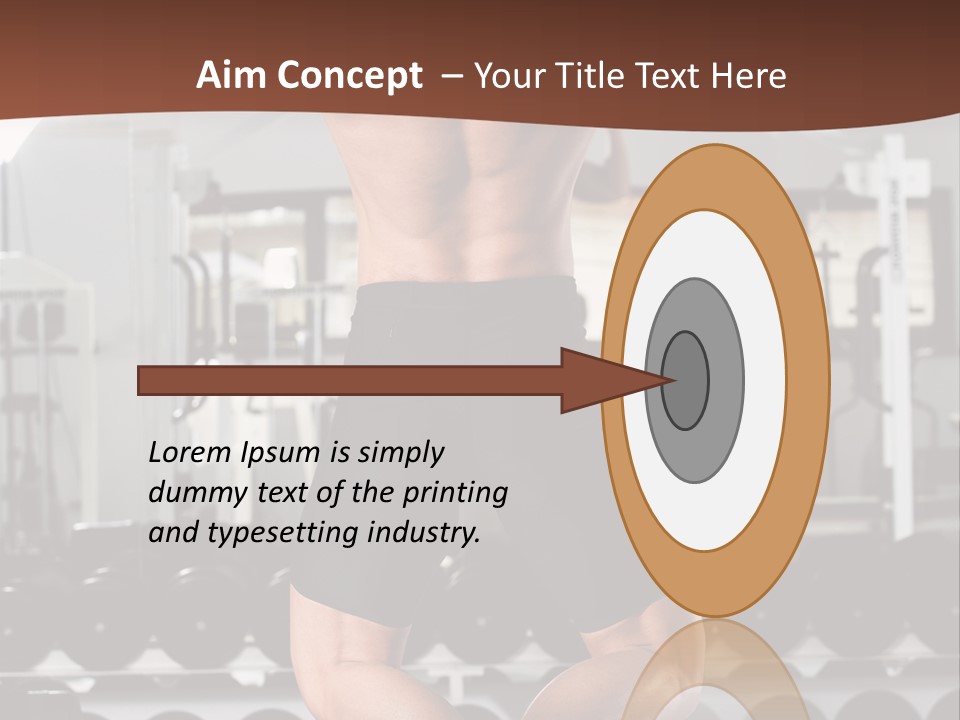 Bodybuilding Weightlifter Sport PowerPoint Template