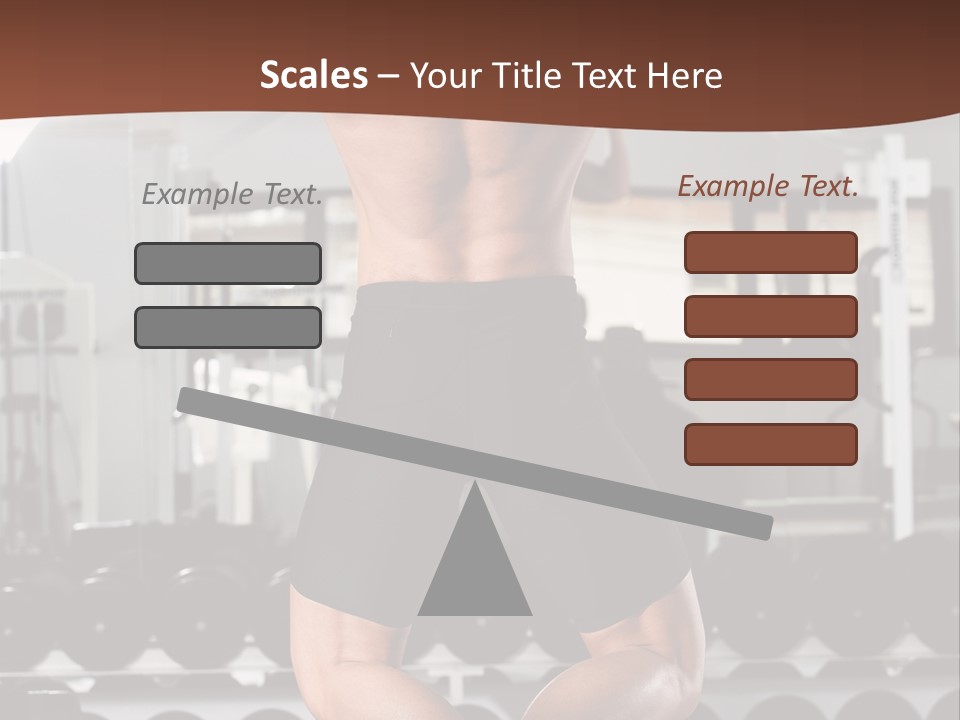 Bodybuilding Weightlifter Sport PowerPoint Template