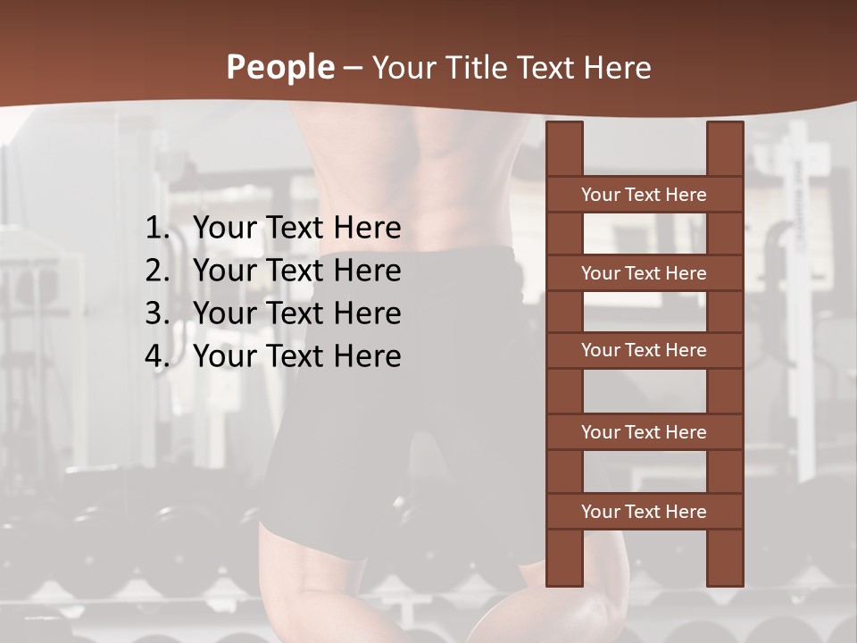 Bodybuilding Weightlifter Sport PowerPoint Template