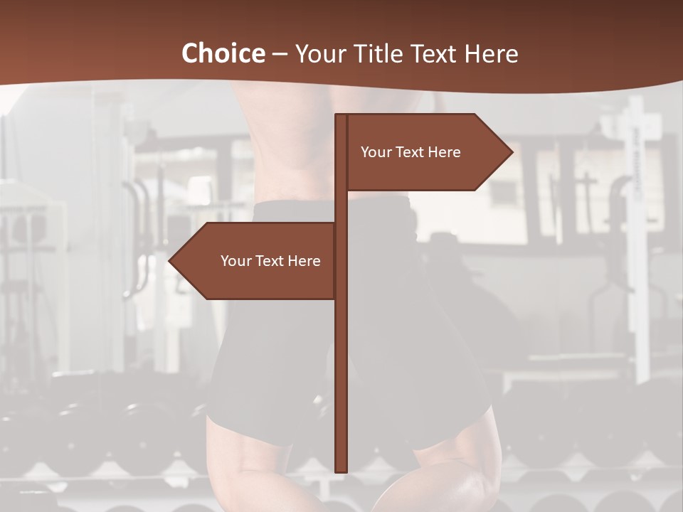 Bodybuilding Weightlifter Sport PowerPoint Template