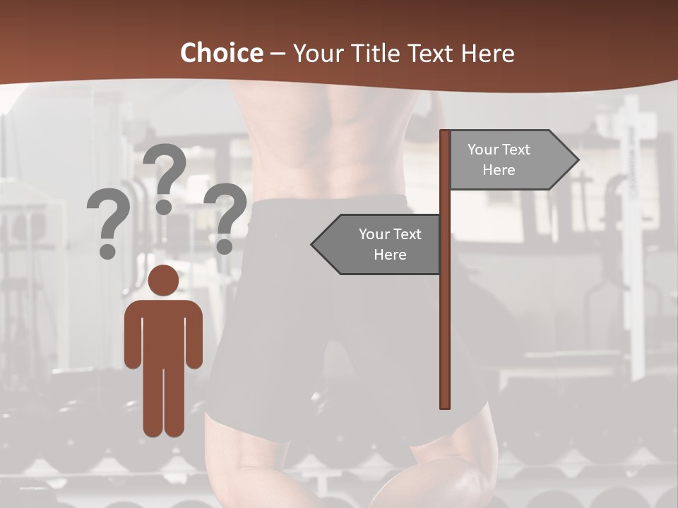 Bodybuilding Weightlifter Sport PowerPoint Template