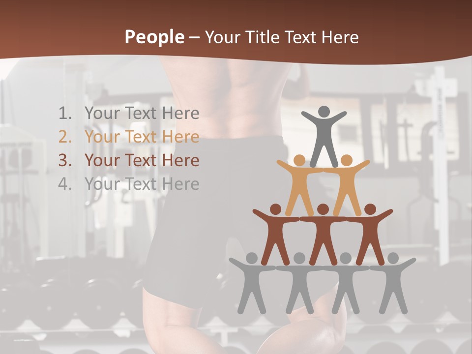 Bodybuilding Weightlifter Sport PowerPoint Template