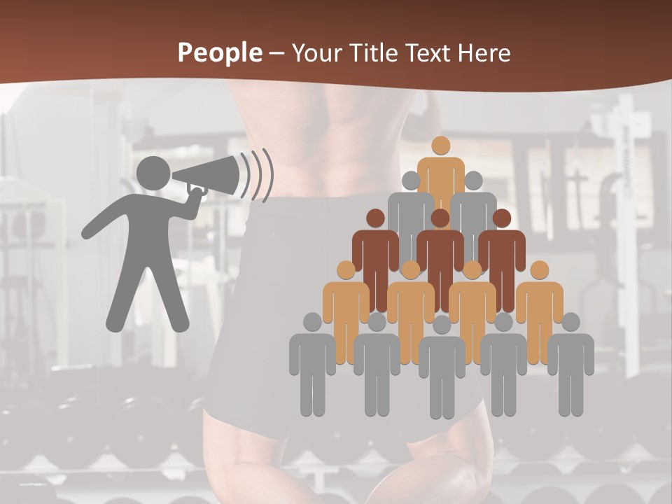 Bodybuilding Weightlifter Sport PowerPoint Template