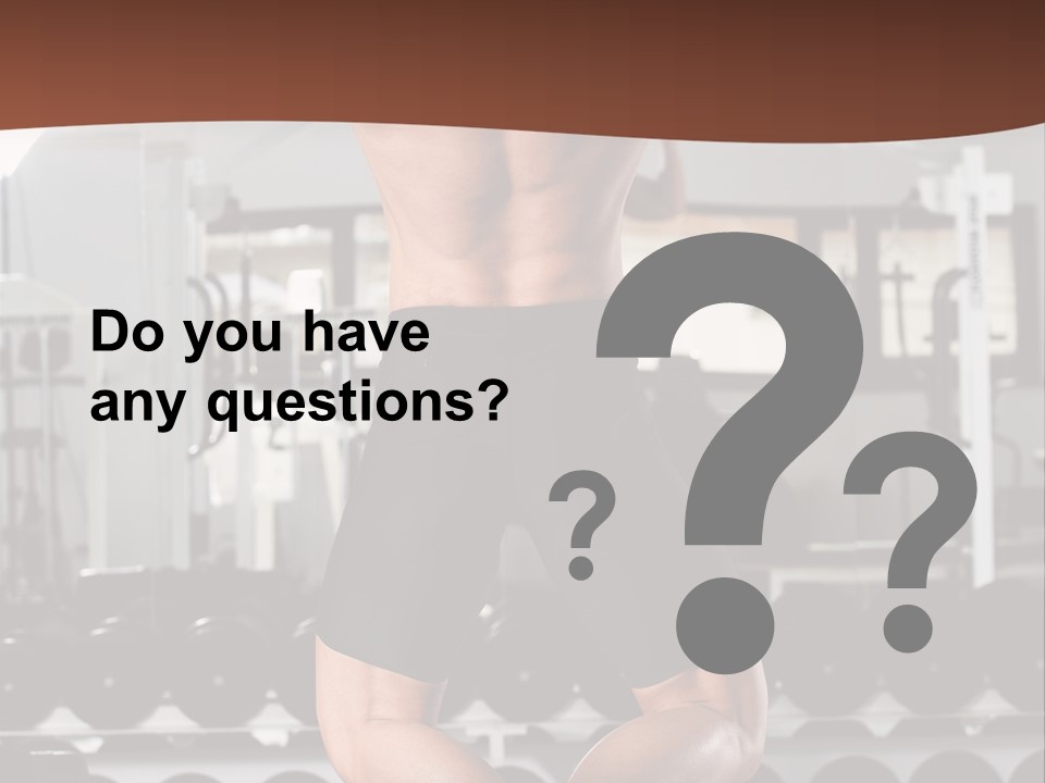 Bodybuilding Weightlifter Sport PowerPoint Template