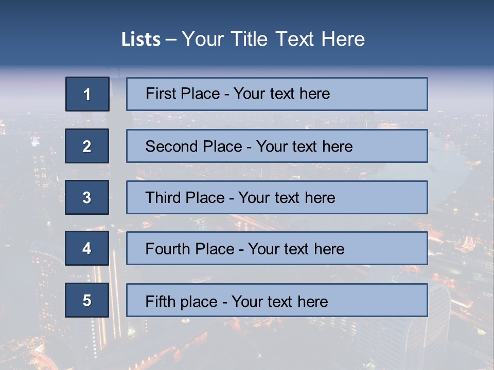 An Aerial View Of A City At Night PowerPoint Template