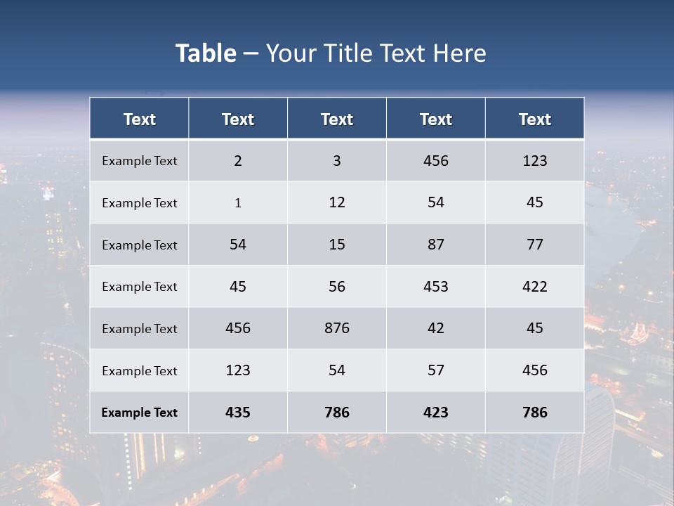 An Aerial View Of A City At Night PowerPoint Template
