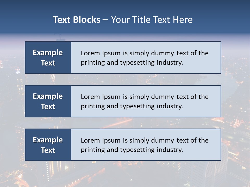 An Aerial View Of A City At Night PowerPoint Template