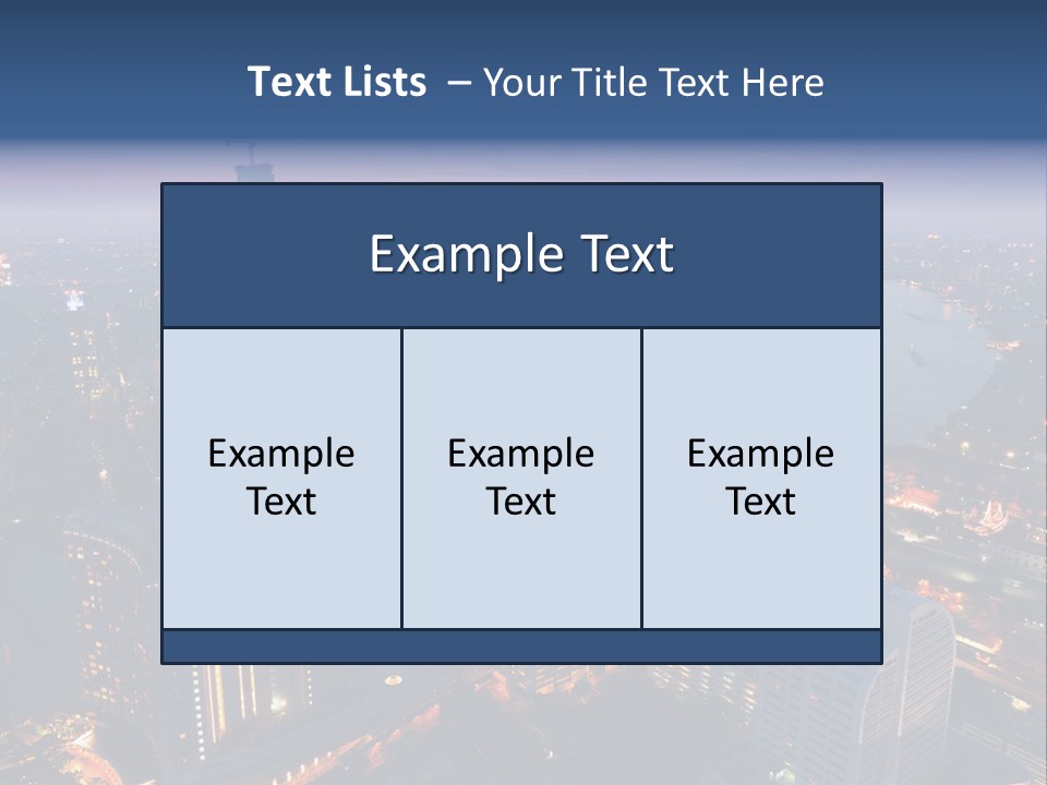 An Aerial View Of A City At Night PowerPoint Template