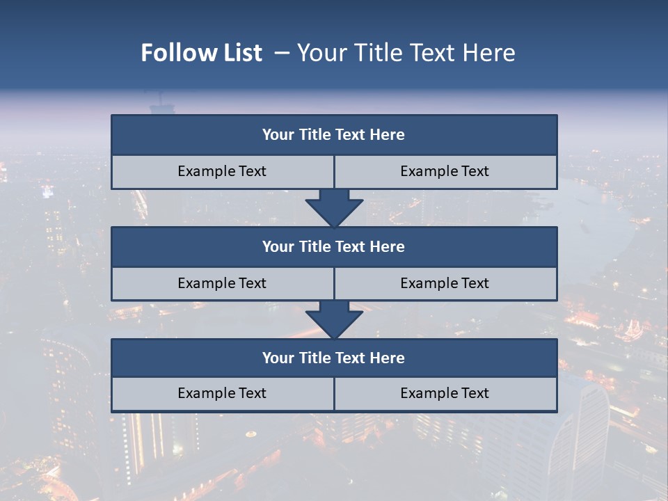 An Aerial View Of A City At Night PowerPoint Template