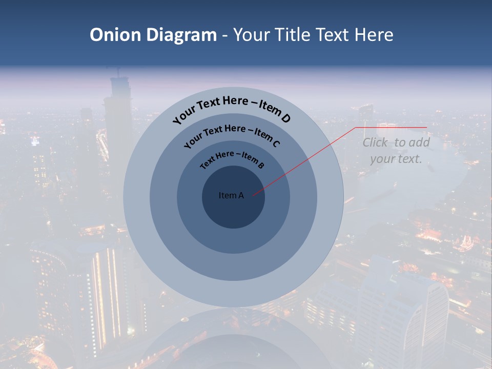 An Aerial View Of A City At Night PowerPoint Template