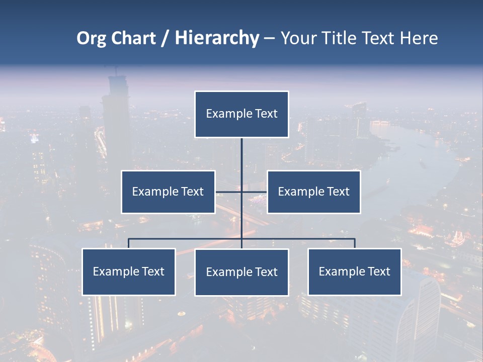 An Aerial View Of A City At Night PowerPoint Template