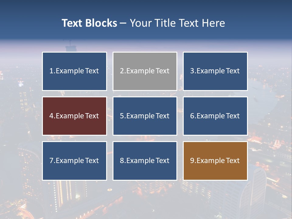An Aerial View Of A City At Night PowerPoint Template