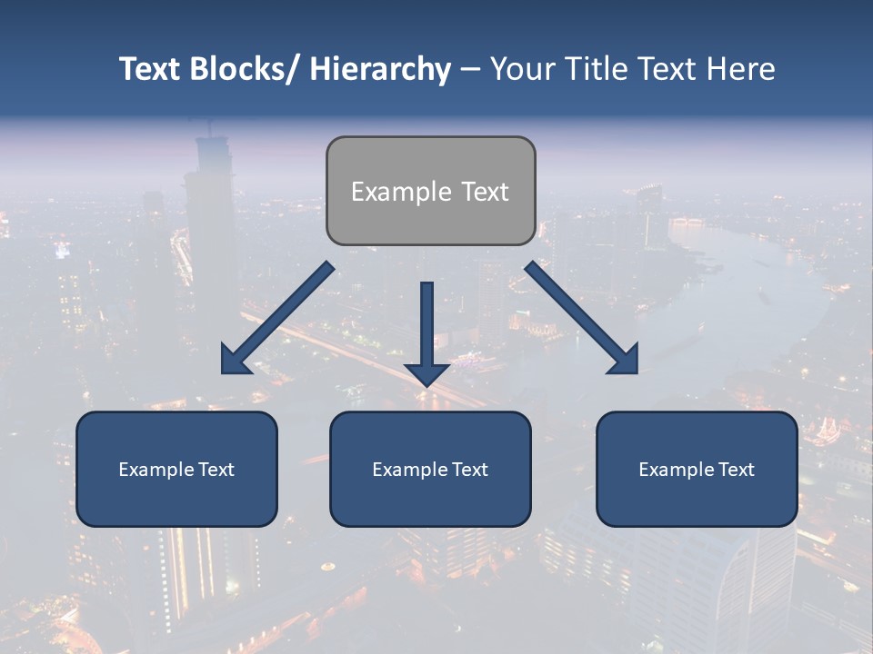 An Aerial View Of A City At Night PowerPoint Template