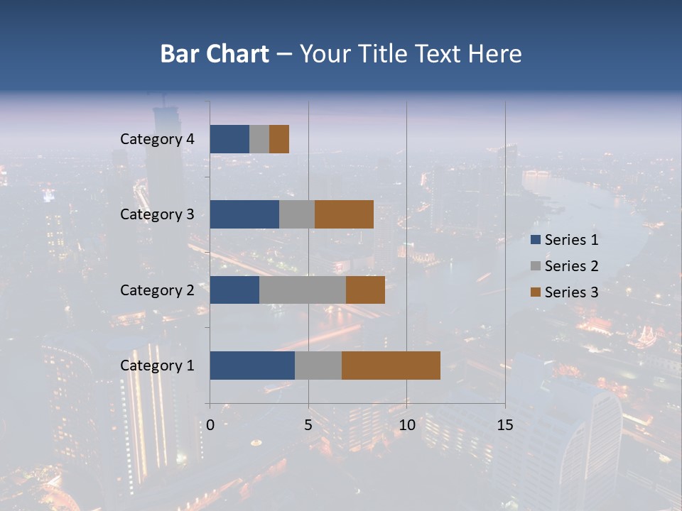 An Aerial View Of A City At Night PowerPoint Template