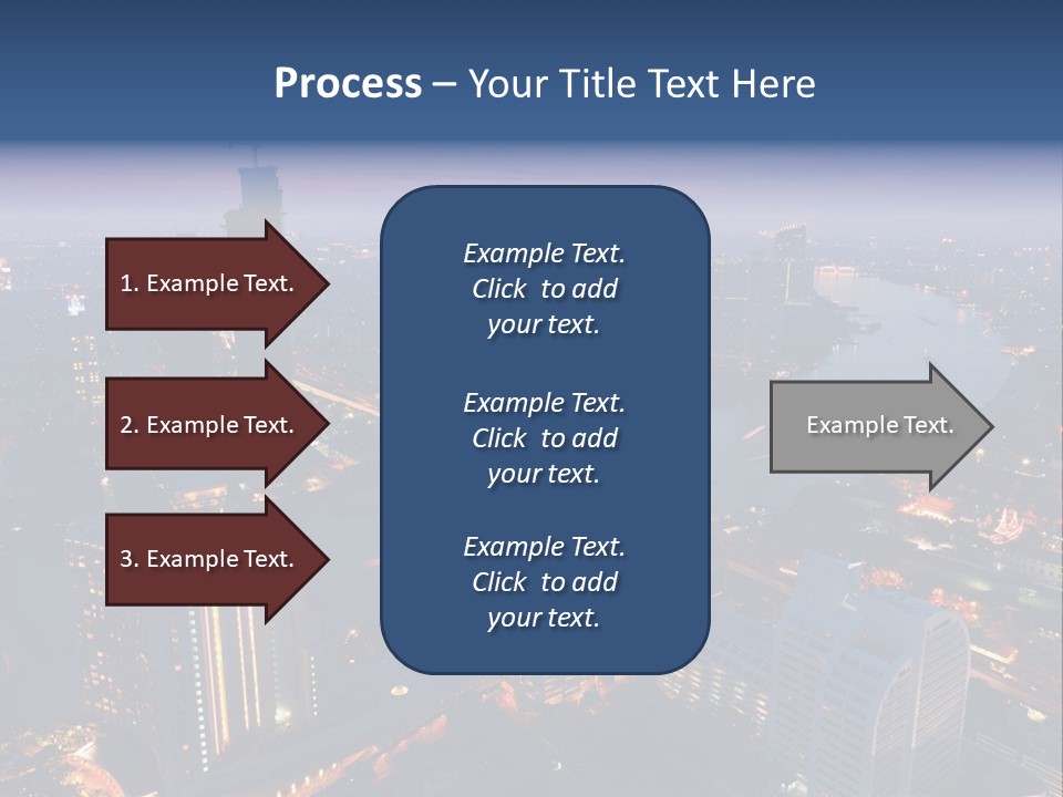 An Aerial View Of A City At Night PowerPoint Template