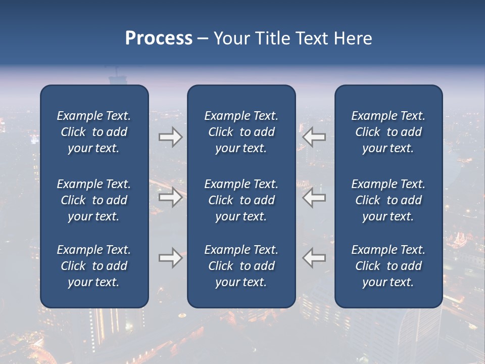 An Aerial View Of A City At Night PowerPoint Template