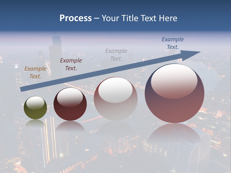 An Aerial View Of A City At Night PowerPoint Template