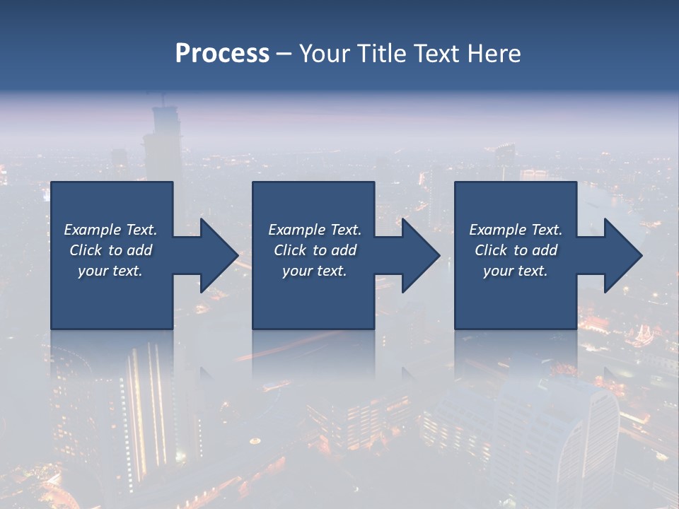 An Aerial View Of A City At Night PowerPoint Template