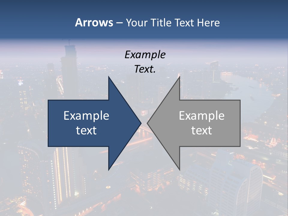 An Aerial View Of A City At Night PowerPoint Template