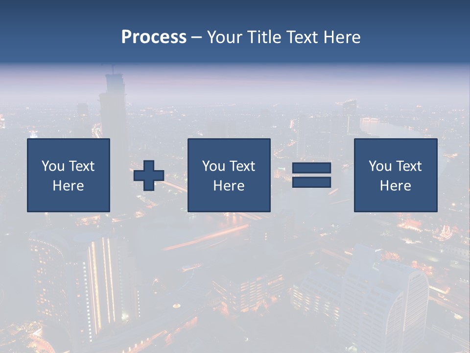 An Aerial View Of A City At Night PowerPoint Template