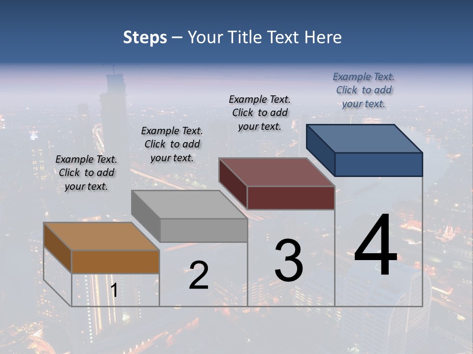 An Aerial View Of A City At Night PowerPoint Template
