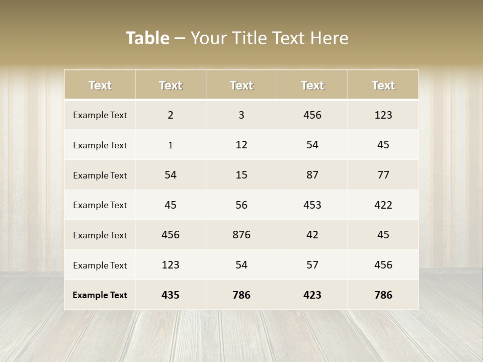 A Room With A Wooden Floor And A Striped Wall PowerPoint Template