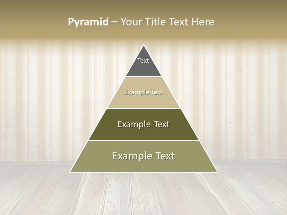 A Room With A Wooden Floor And A Striped Wall PowerPoint Template