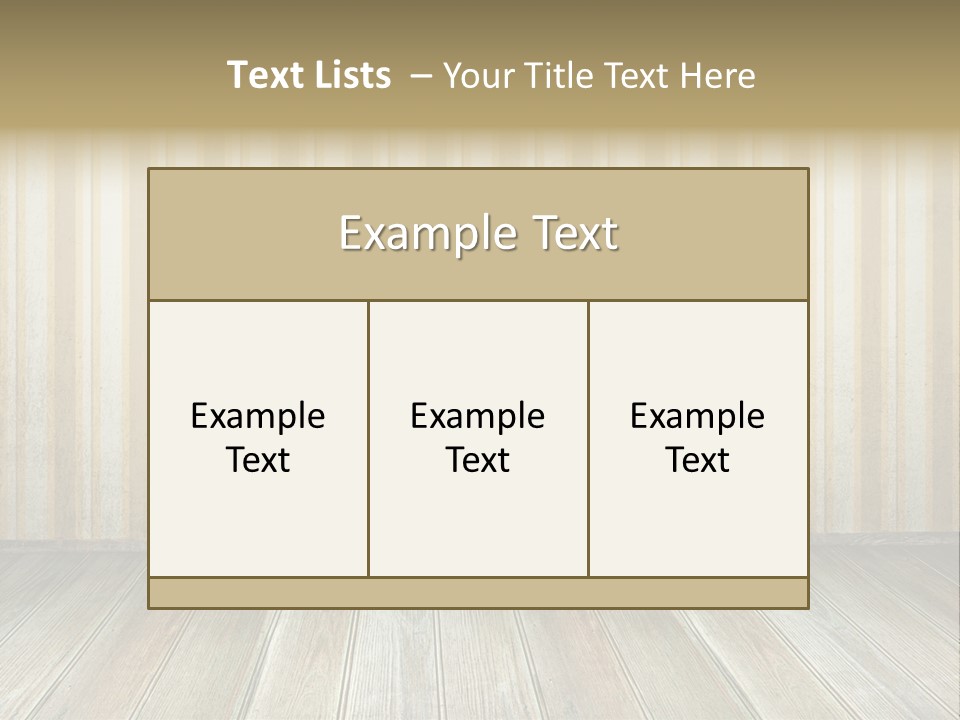 A Room With A Wooden Floor And A Striped Wall PowerPoint Template