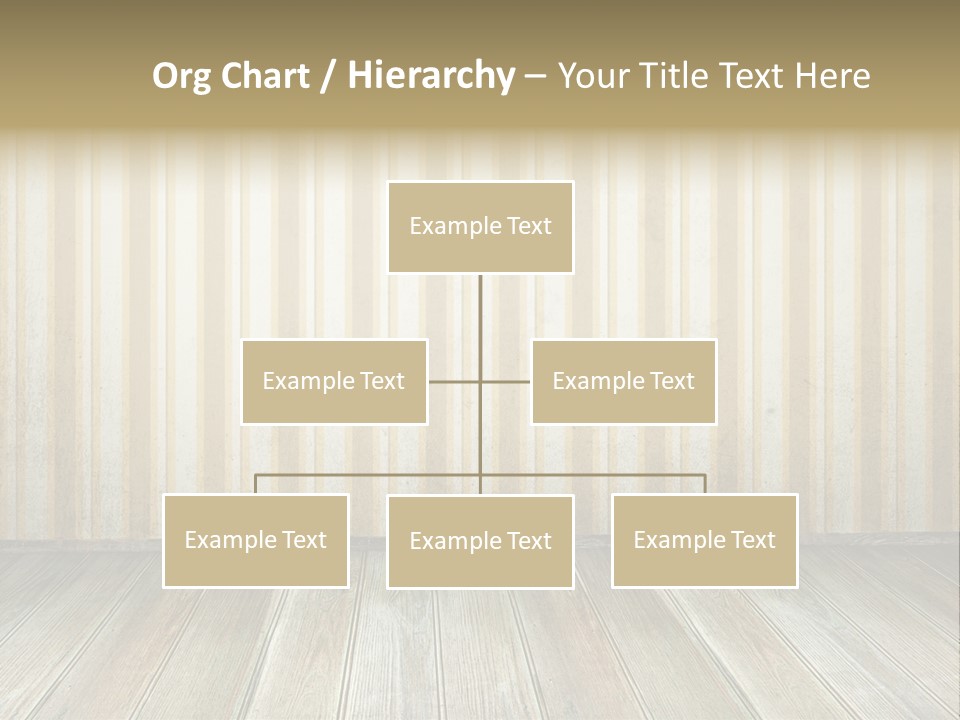 A Room With A Wooden Floor And A Striped Wall PowerPoint Template