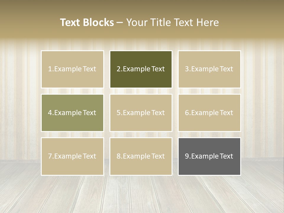 A Room With A Wooden Floor And A Striped Wall PowerPoint Template