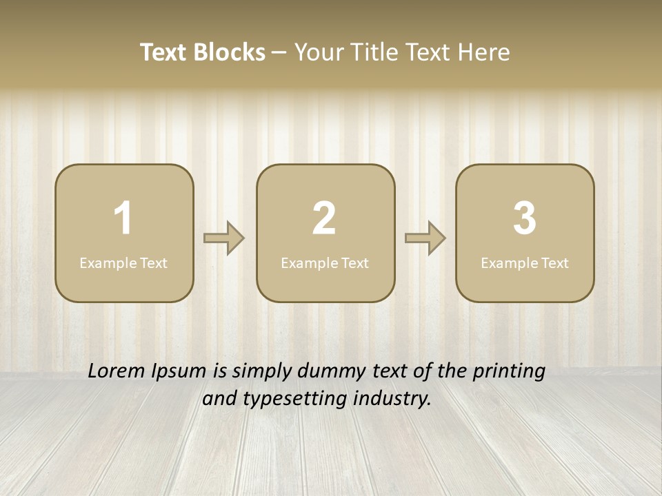 A Room With A Wooden Floor And A Striped Wall PowerPoint Template