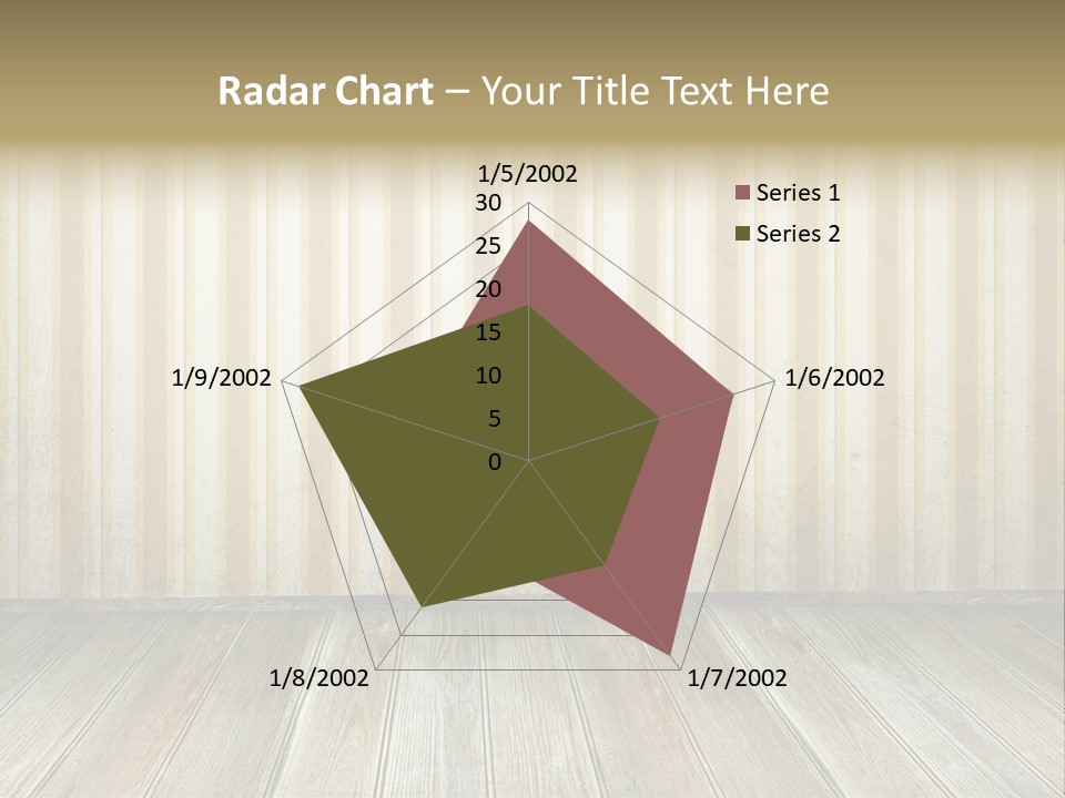 A Room With A Wooden Floor And A Striped Wall PowerPoint Template