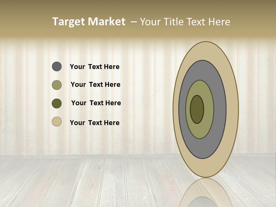 A Room With A Wooden Floor And A Striped Wall PowerPoint Template