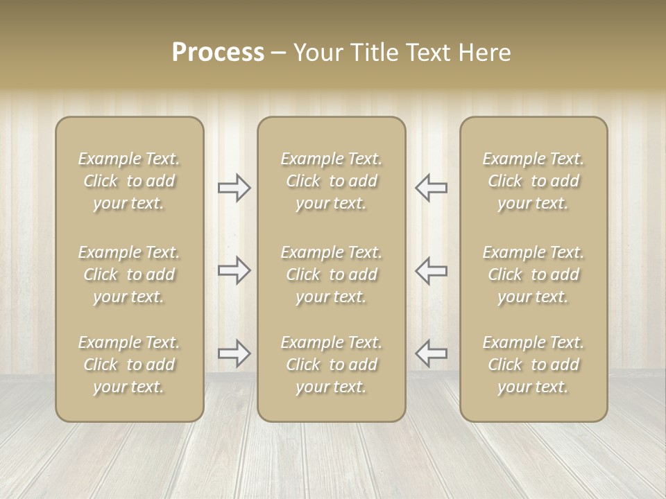 A Room With A Wooden Floor And A Striped Wall PowerPoint Template