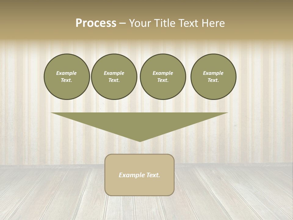 A Room With A Wooden Floor And A Striped Wall PowerPoint Template