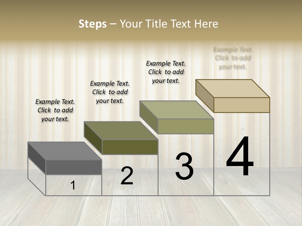 A Room With A Wooden Floor And A Striped Wall PowerPoint Template